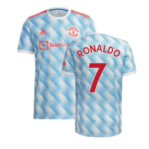 seconda maglie calcio manchester united 2021 2022 cristiano ronaldo 7 blu